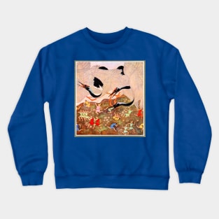 The Pygmies and the Cranes - Edmund Dulac, Tanglewood Tales Crewneck Sweatshirt